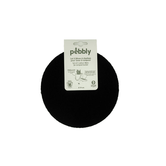 PEB-SN202F - pebbly - Set 2 Stück Aktivkohlefilter passend für 3,5 Liter Komposteimer