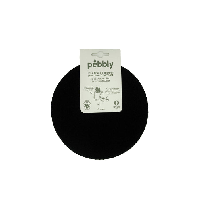 PEB-SN202F - pebbly - Set 2 Stück Aktivkohlefilter passend für 3,5 Liter Komposteimer