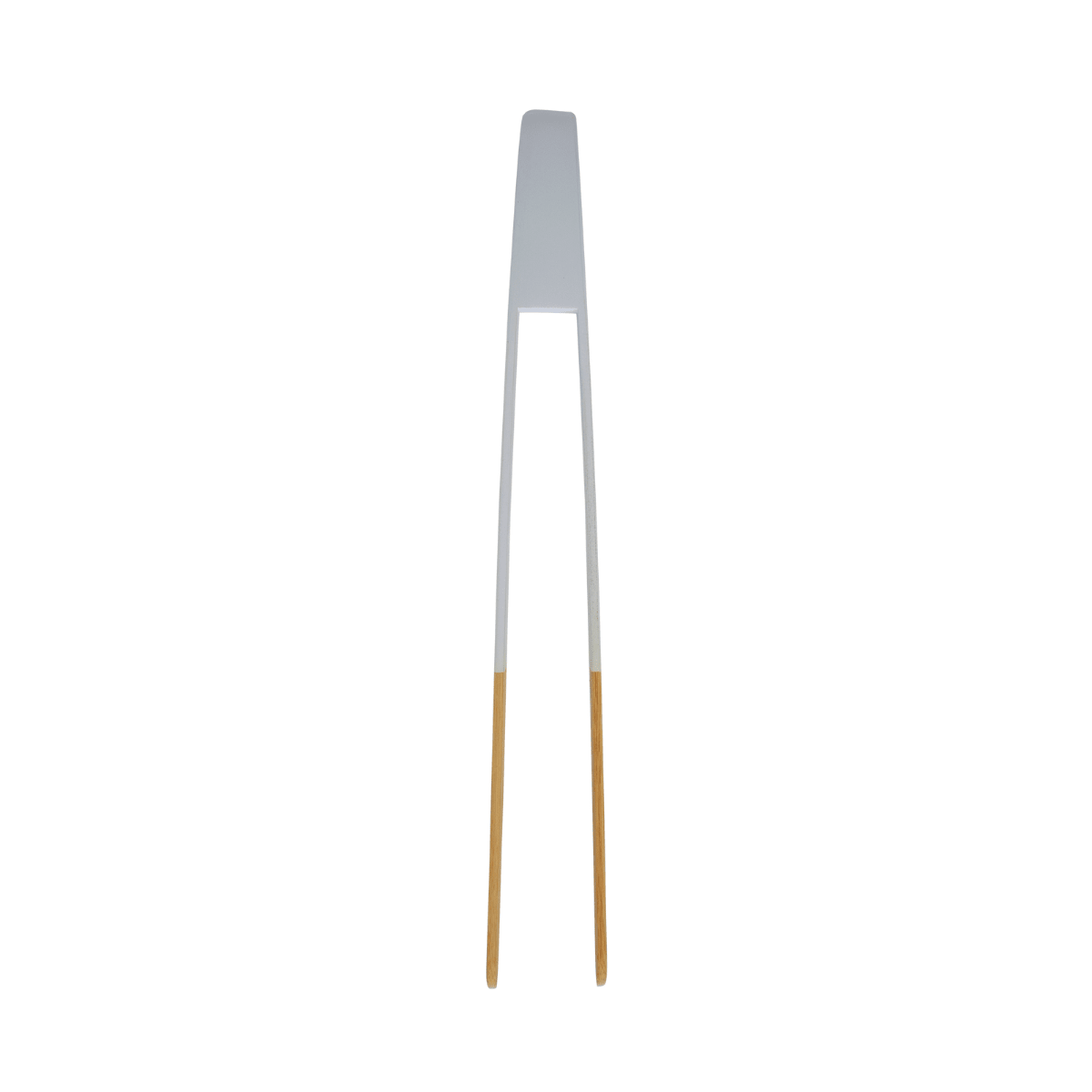 PEB-NBA283 - pebbly - Bamboo tongs 'Pale Grey' – non-magnetic 24cm
