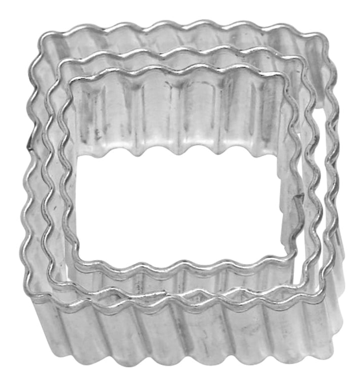 BI - 130388 - RBV Birkmann, Ausstechform Quadrat gerippt, 3 - fach Terrasse, 3/3,5/4,5cm
