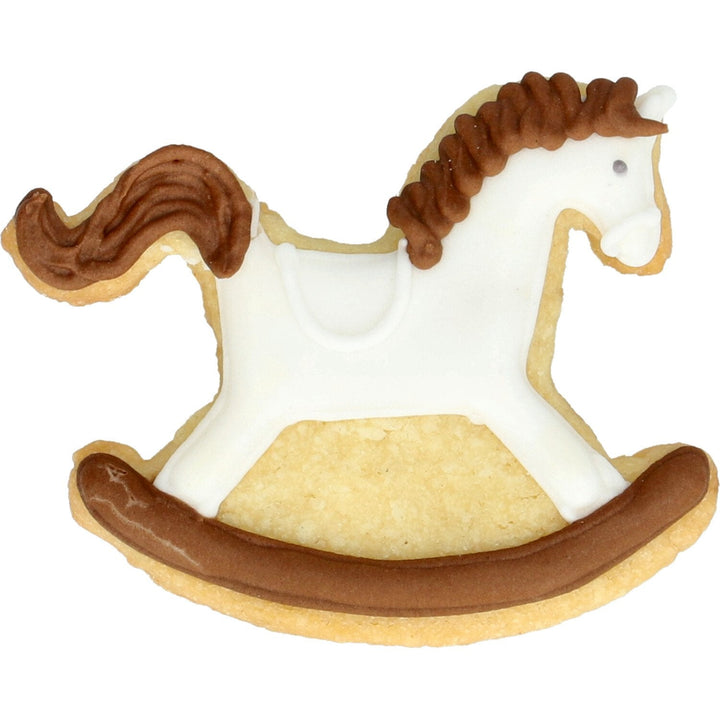 BI - 152908 - RBV Birkmann, Mini - Ausstechform, Schaukelpferd, 3cm, Edelstahl, auf Cardboard
