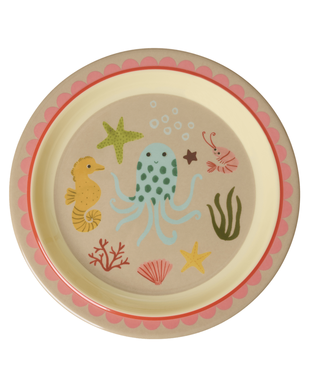 ri-KIPL-OCEI - rice, Kinderteller - Koralle - Ocean Print