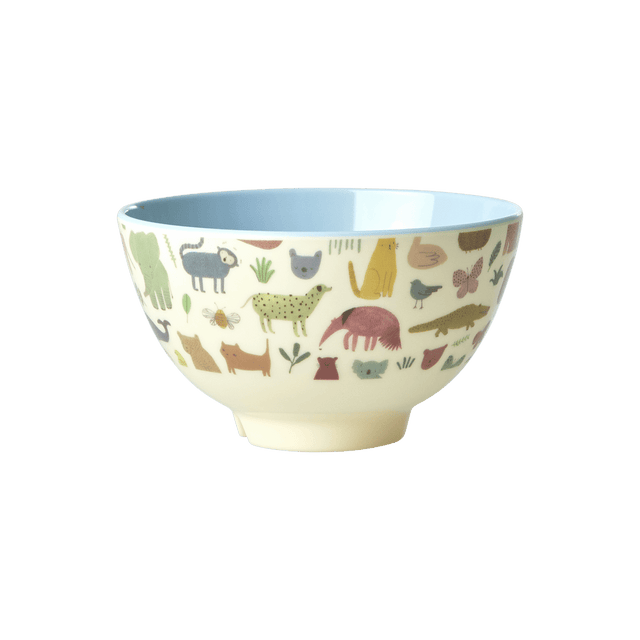 RI-MELBW-SSWJUNMI - Rice - Kleine Kinderschüssel - Kleine Schüssel - Hellblau - Sweet Jungle Print, 300ml