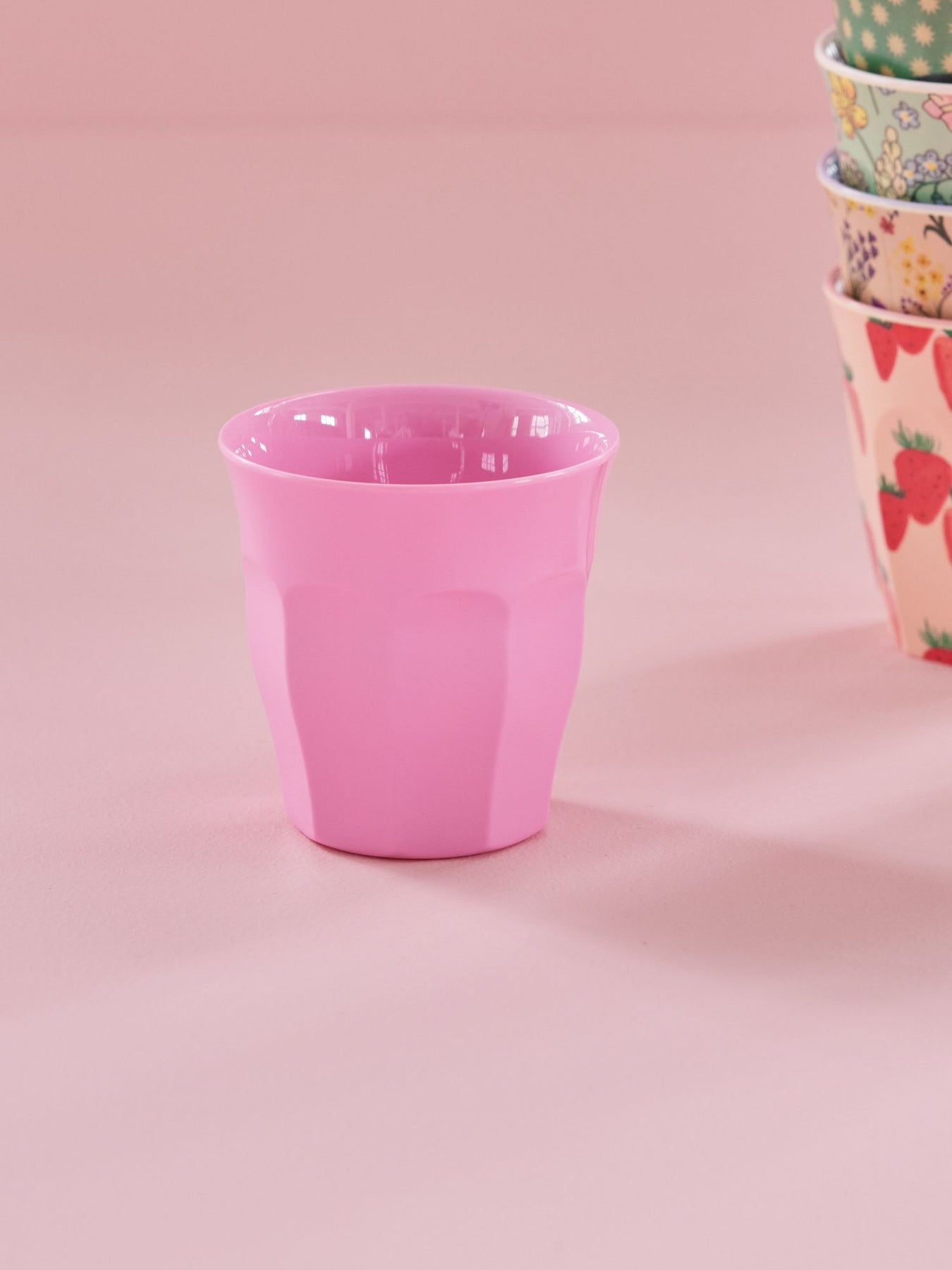 ri - MELCU - II - Rice, Melamine Becher dunkel Pink, 250 ml
