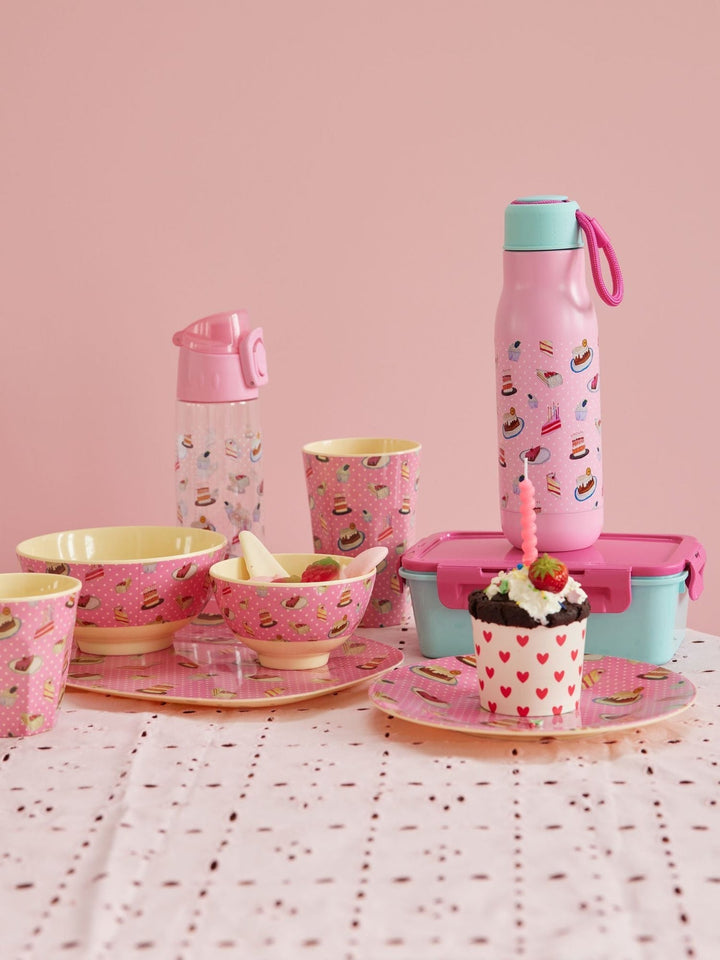 ri - MELBW - rice, Melamine Bowl with Sweet Cake Print - Small, 300ml