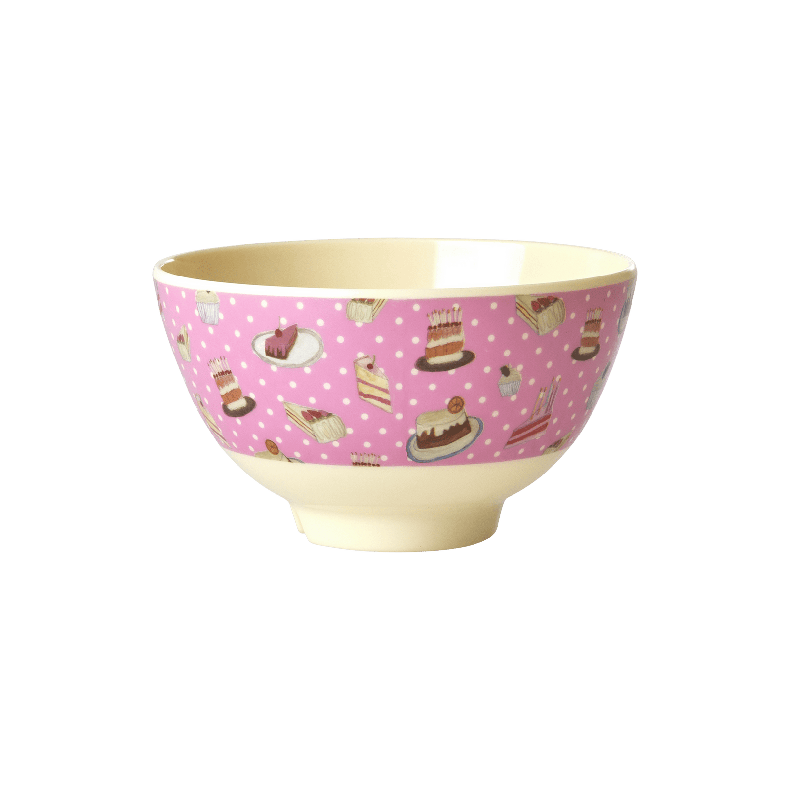 ri - MELBW - rice, Melamine Bowl with Sweet Cake Print - Small, 300ml