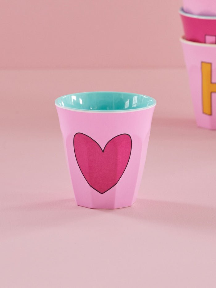 ri-MELCU-ALPHEAI - rice - Mittelgroße Becher - Pink - Heart - 250ml