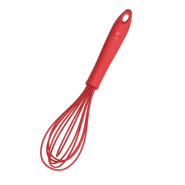 KOBL - 22931.04 - Schneebesen 28cm, KochBlume, Silikon, Edelstahl, Kunststoff, rot
