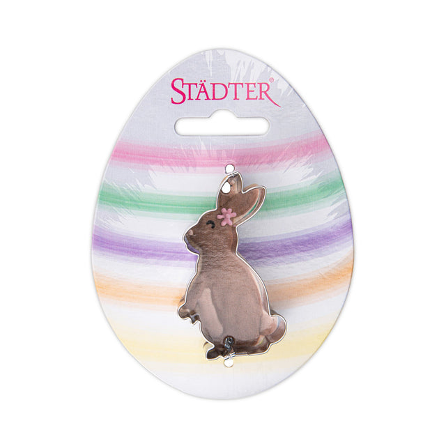 STA - 217295 - Städter, Ausstechform Hase auf Karte, Edelstahl, 6,0cm