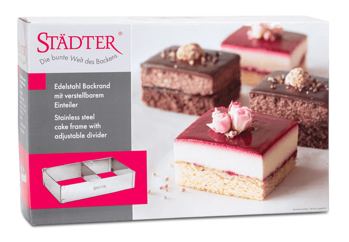 STA - 882041 - Städter, Backrand rechteck verstellbar mit Trennsteg Edelstahl