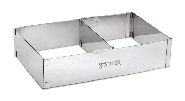 STA - 882041 - Städter, Backrand rechteck verstellbar mit Trennsteg Edelstahl