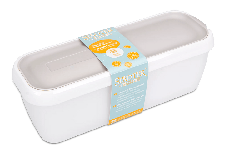STA - 850019 - Städter, Eisbehälter grau "fresch &amp; cool" für Speiseeis doppelwandig, 1300ml