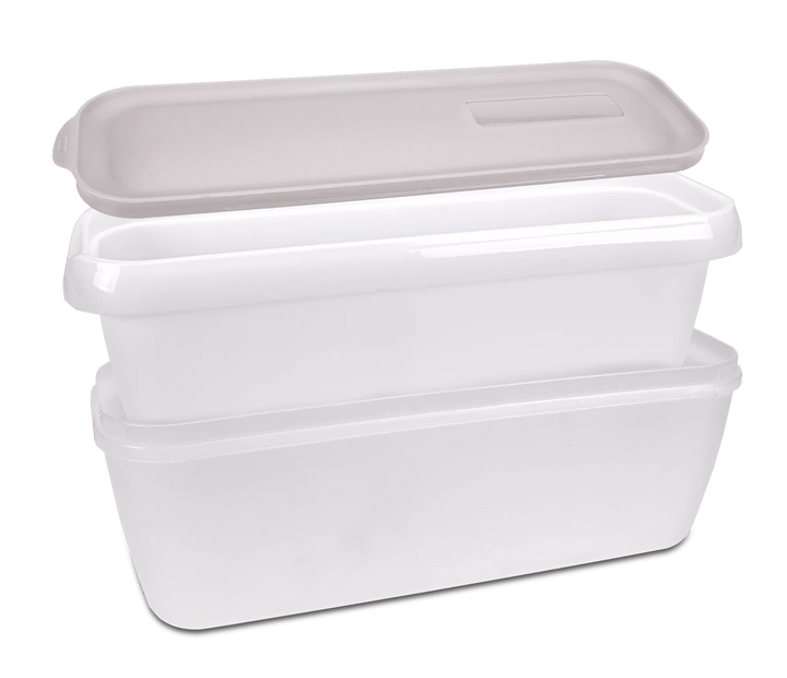 STA - 850019 - Städter, Eisbehälter grau "fresch &amp; cool" für Speiseeis doppelwandig, 1300ml