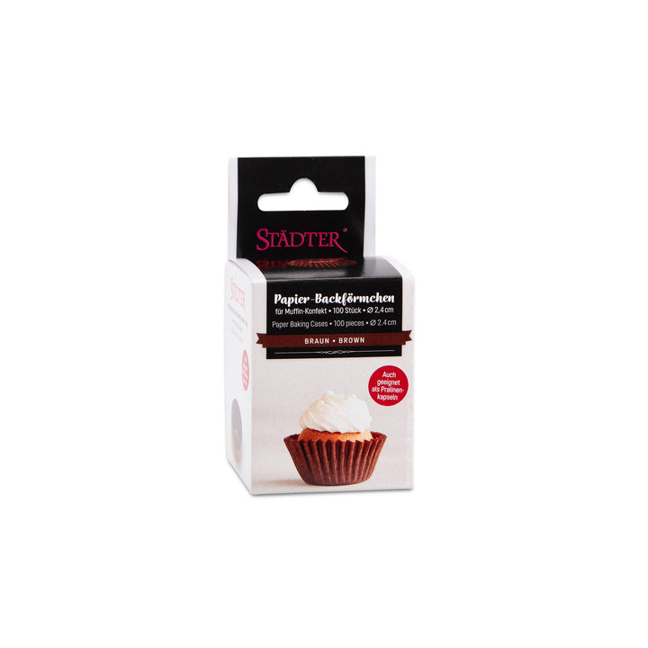 STA - 337015 - Städter, Papier - Backförmchen, braun, Muffinkonfekt / Pralinenkapseln