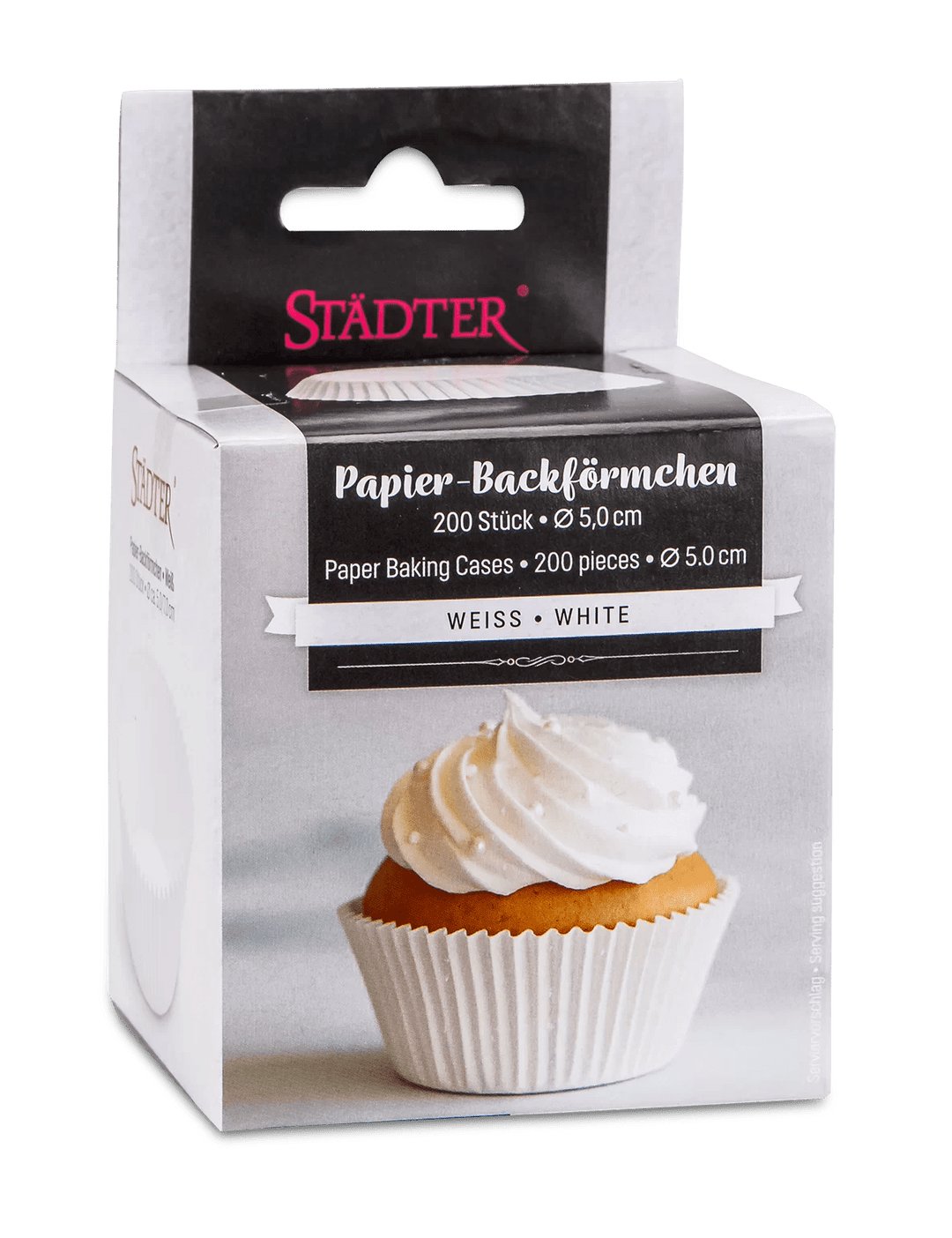 STA - 335417 - Städter, Papier - Backförmchen weiß, 200 Stück, weiß, D5/7cm / H3cm