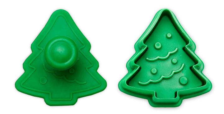 ST - 170910 - Städter, Präge - Ausstecher mit Auswerfer Tannenbaum, grün, H4,5cm