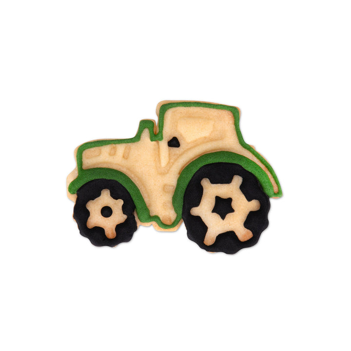 STA - 171848 - Städter, Präge - Ausstecher mit Auswerfer Traktor, dunkelgrün, 6,5cm