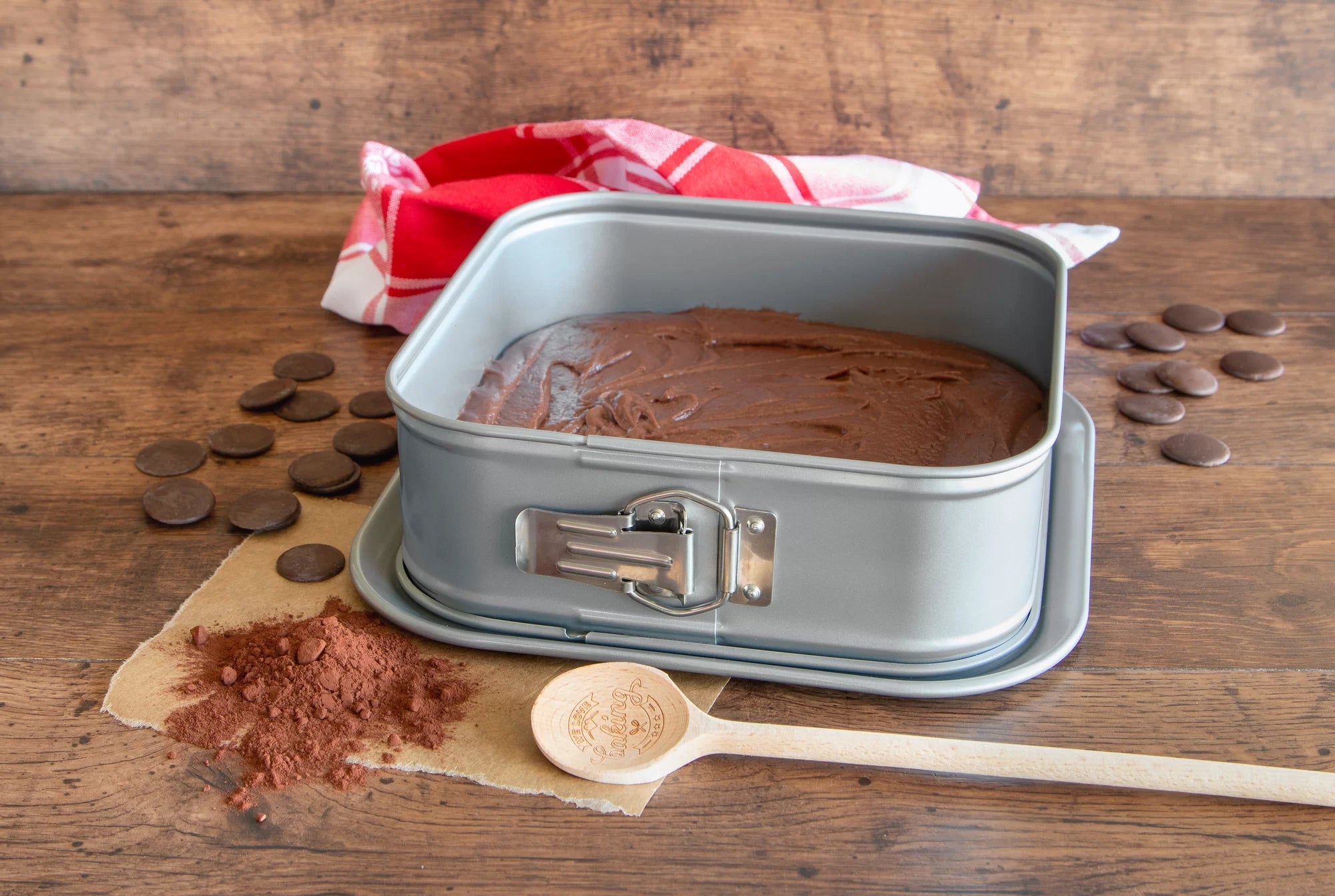 STA-661400 - Städter, Springform quadratisch, "We Love Baking", 23 x 23 cm / H 7 cm