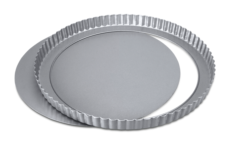 STA-666108 - Städter, Tarteform mit Hebeboden "We love Baking", D28cm/H2,2cm, Metall Silber