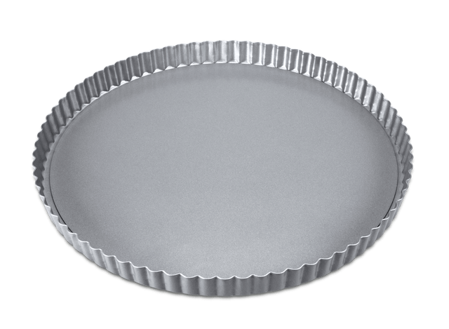 STA-666108 - Städter, Tarteform mit Hebeboden "We love Baking", D28cm/H2,2cm, Metall Silber