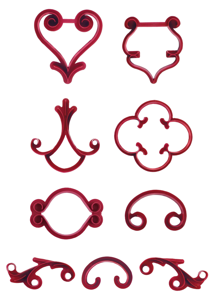 STA-171398 - Städter, Arabeske – Set, 9-teilig Fondant-Prägestempel
