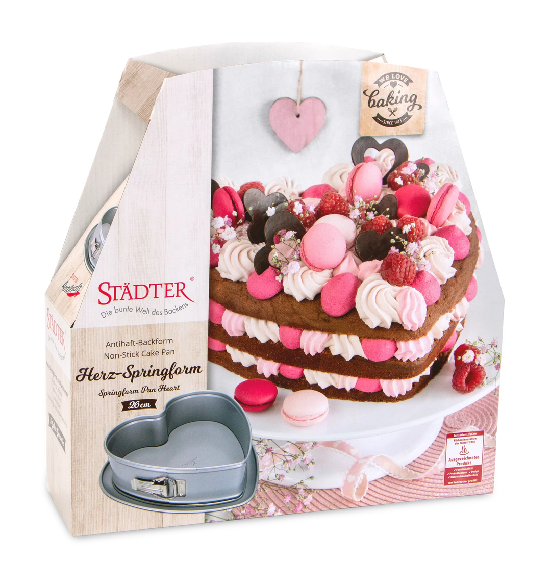 STA-661844 - Städter, Herz - Springform mit Flachboden, D 26cm/H 7cm