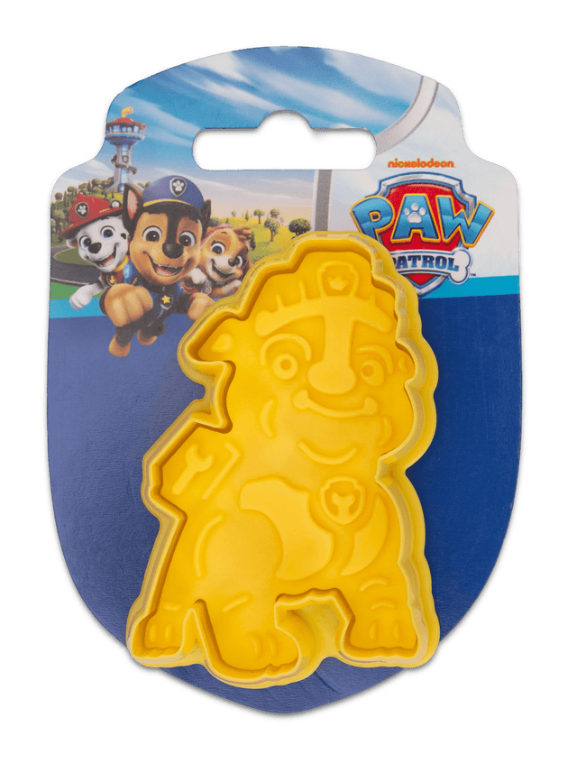 ST-168053 - Städter, Präge-Ausstecher mit Auswerfer Paw Patrol 'Abzeichen Rubble' 7cm