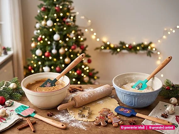 STA-860063 - Städter, Teigschaber Zirkusdirektor Pinguin mit Ausstecher – Weihnachtszirkus – Set 2-teilig
