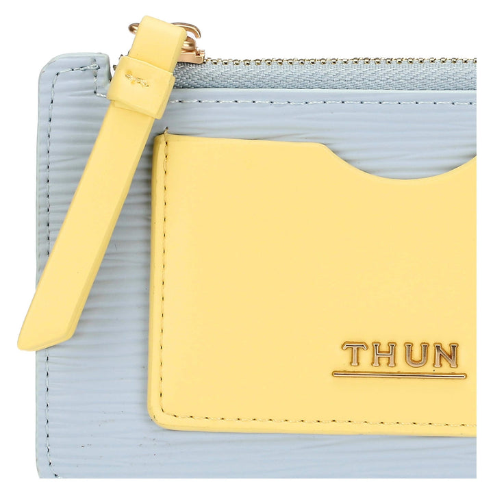 T10280346P00 - THUN Mehrfarbiger Beutel - Kreditkartenhalter aus Kunstleder in hellblau