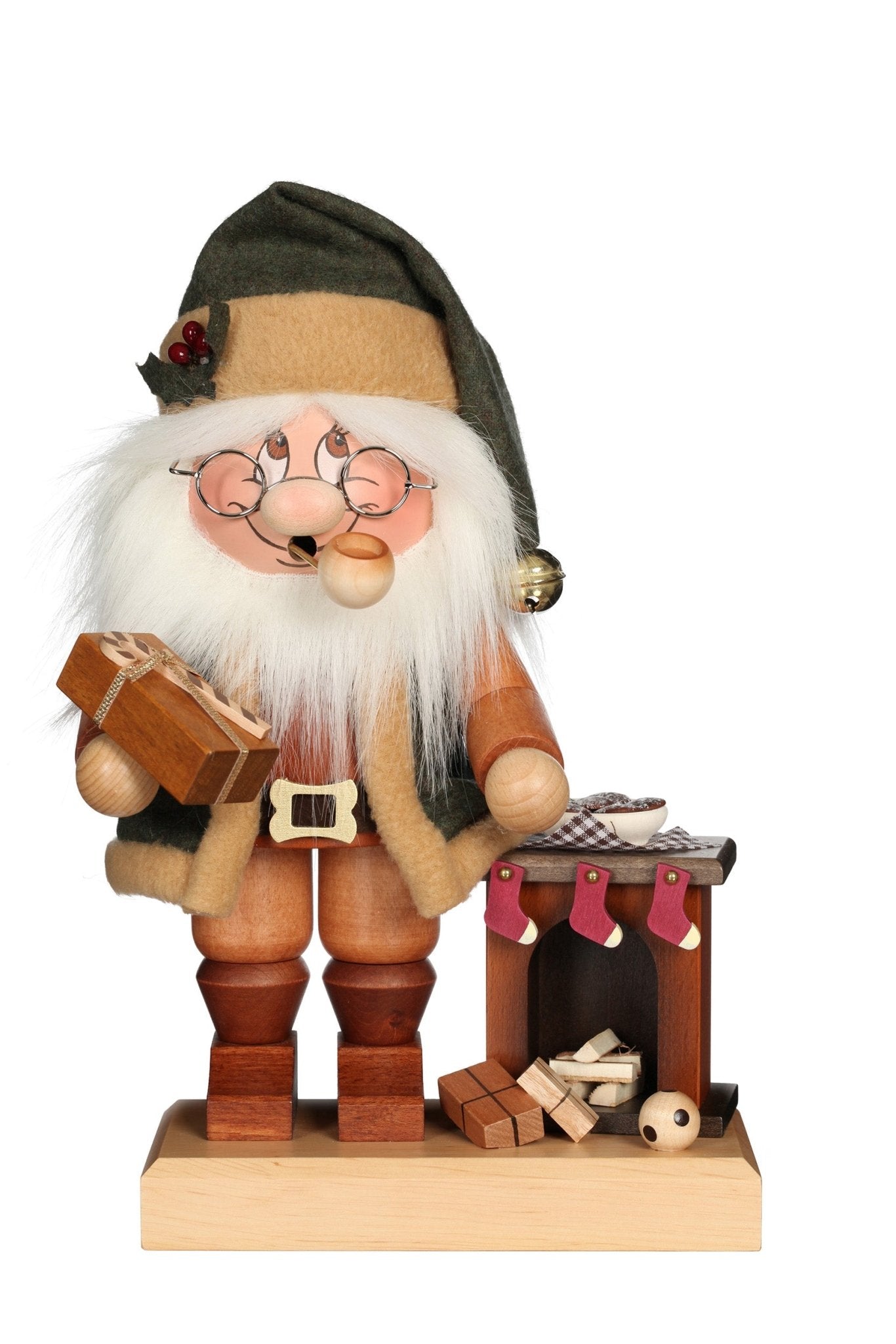ULB - 010793 - Ulbricht Räuchermann 'Wichtel Weihnachtsmann am Kamin - 28.5cm' 2016