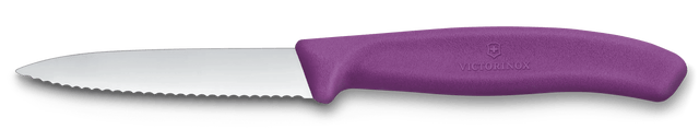 VX6.7635.C1 - Victorinox, Swiss Classic, Gemüsemesser, 8cm, Wellen, Mittelspitz, violett