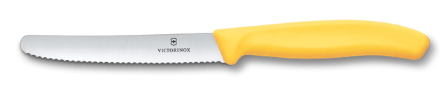 VX6.7838.C1 - Victorinox Swiss Classic, Tomaten & Tafelmesser, 11cm, Wellen, gelb