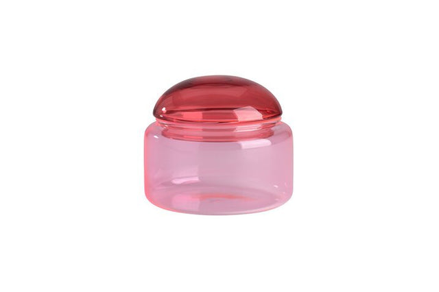 GICO - 1161203003 - Voile, Glasdose S, Gift Company, Borosilikatglas, rot/rosa