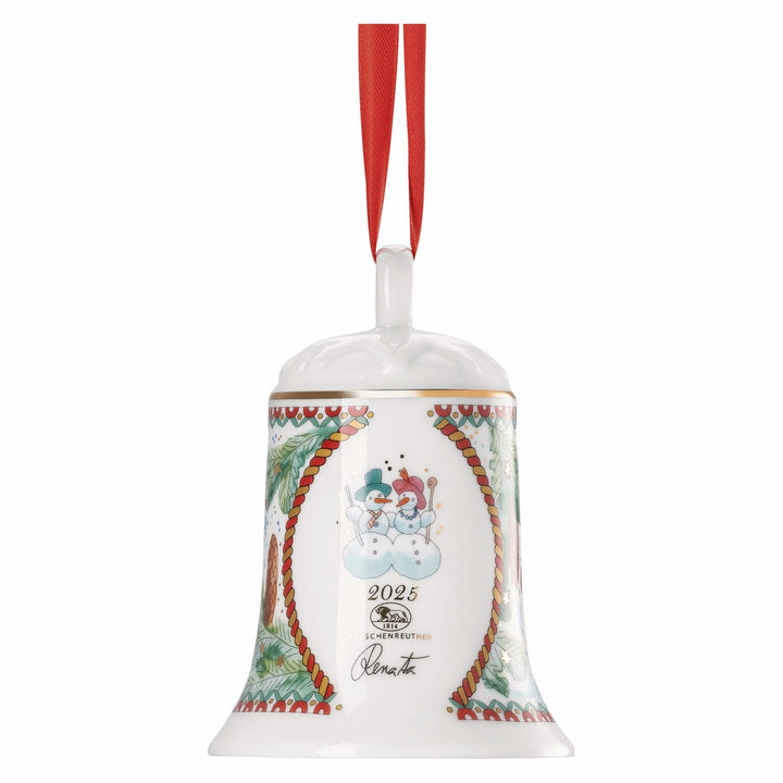 02250 - 727496 - 27916 - Weihnachtsspiele, Porzellanglocke 12cm, Hutschenreuther 2025