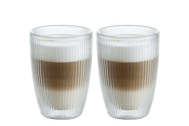 Weis-17103 - WEIS - Gläser doppelwandig gerillt XL 350ml Set 2 Gläser