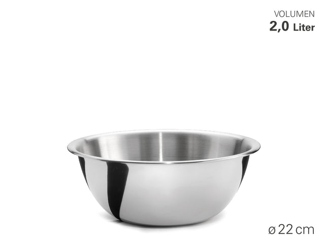 Weis-25222 - WEIS - Miska „Classic” ze stali nierdzewnej - Średnica 22 cm