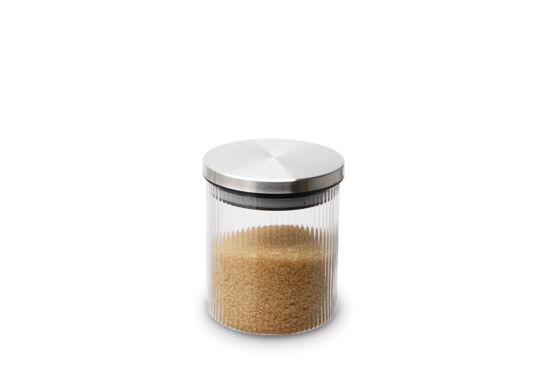 Weis-15931 - WEIS - voorraadpot van geribbeld borosilicaatglas 600ml