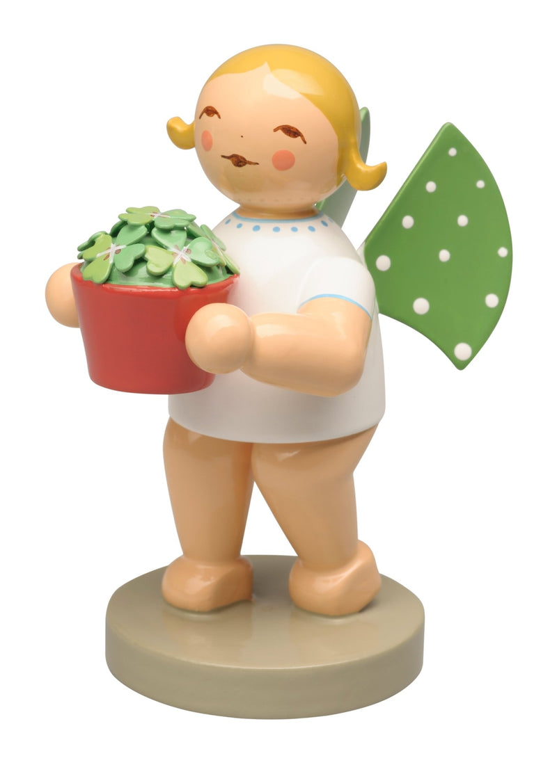 Wuk-650/174-blondeHaare - Wendt & Kühn 'Engel mit Glücksklee - 6cm' 2026