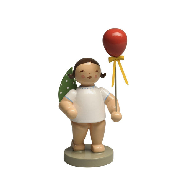 WUK-650/159-blont hår - Wendt & Kühn 'Ängel med ballong, röd, 650/159, h 6,5 cm' blont hår