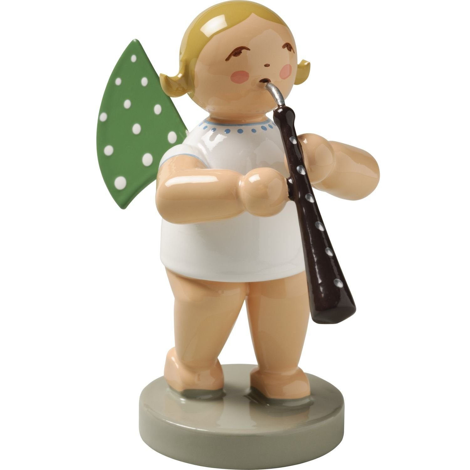 WUK-650/69-blondeHaare - Wendt & Kühn 'Orchesterengel, Engel mit Altoboe 650/69, h 6cm' blonde Haare