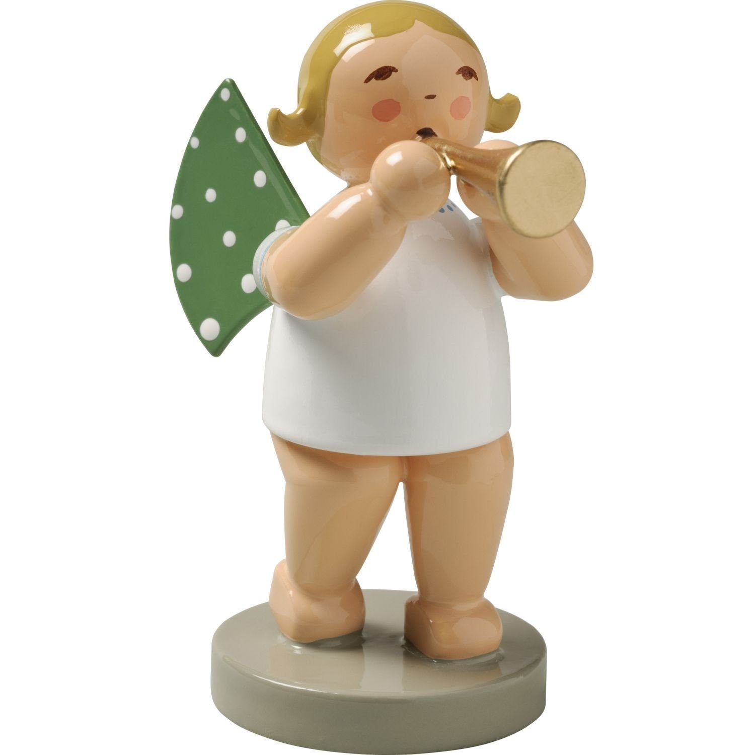 WUK-650/3-blondeHaare - Wendt & Kühn 'Orchesterengel, Engel mit Flöte 650/3, h 6cm' blonde Haare