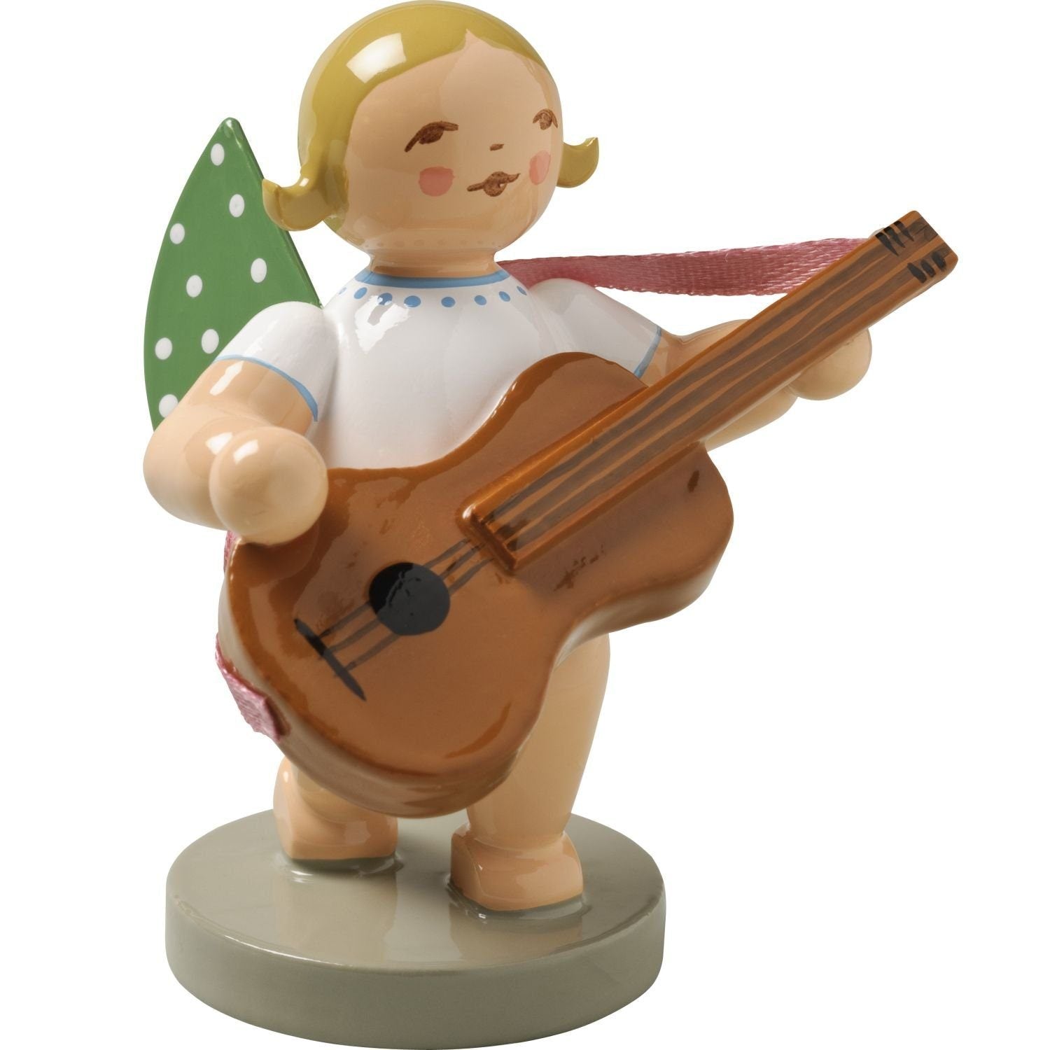 WUK-650/38-brauneHaare - Wendt & Kühn 'Orchesterengel, Engel mit Gitarre 650/38, h 6cm' braune Haare