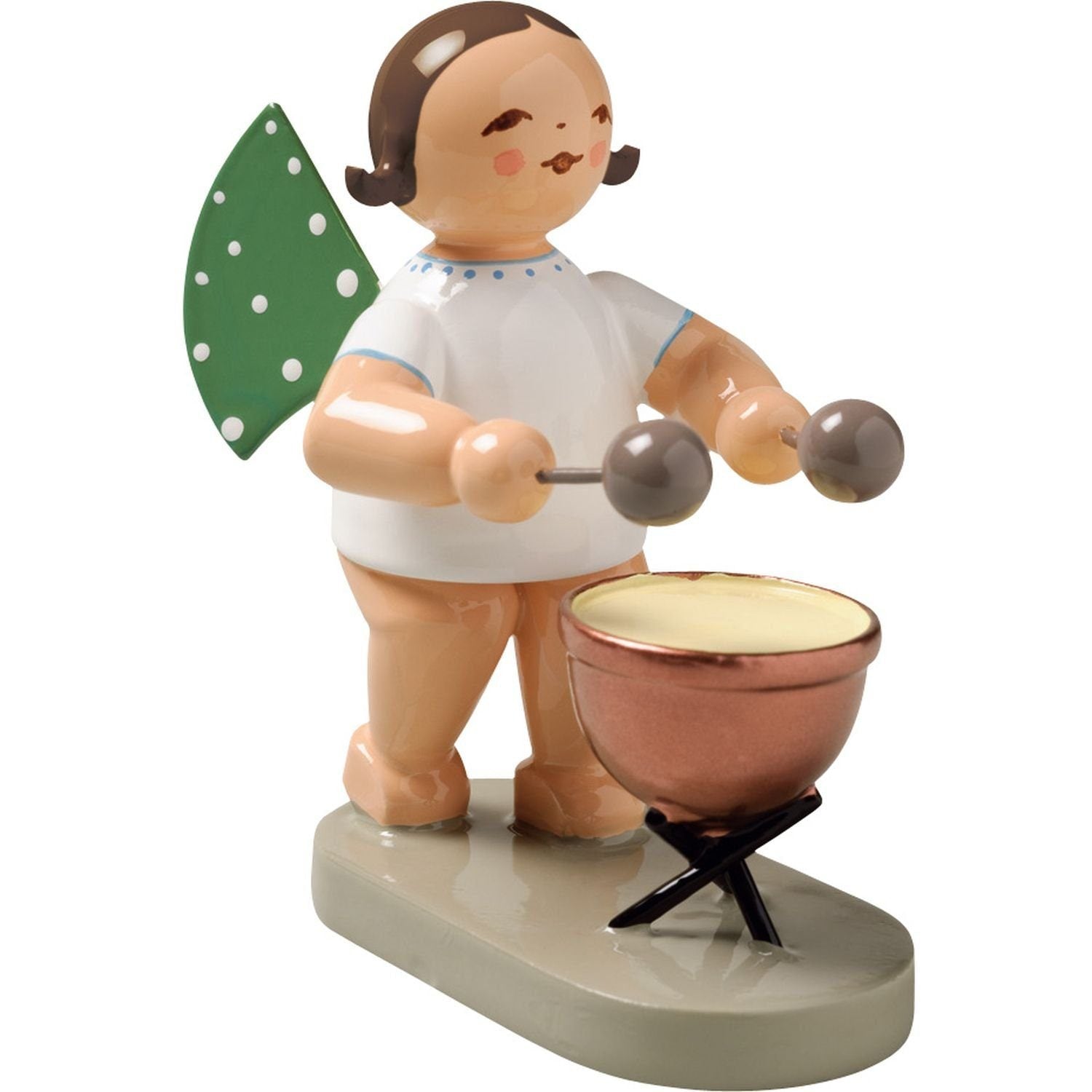 WUK-650/22-brauneHaare - Wendt & Kühn 'Orchesterengel, Engel mit Kesselpauke 650/22, h 6cm' braune Haare