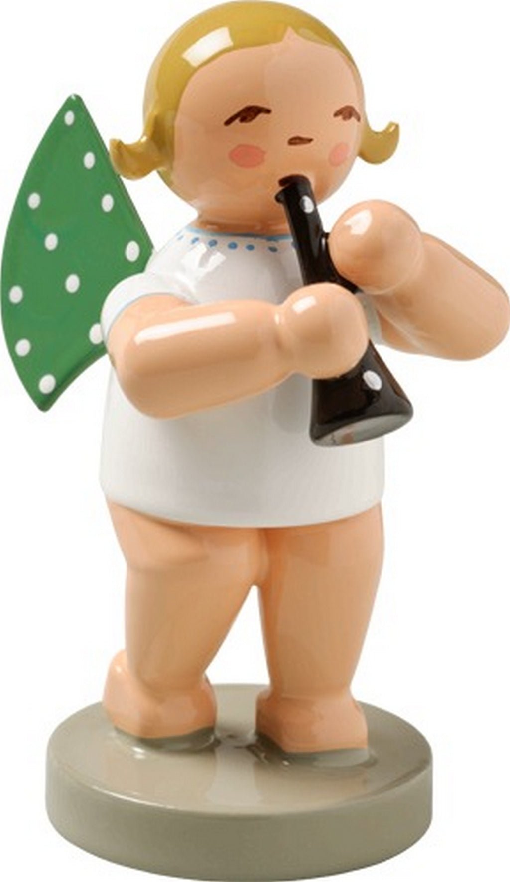 WUK-650/41-blondeHaare - Wendt & Kühn 'Orchesterengel, Engel mit Klarinette, 650/41, h 6cm'
