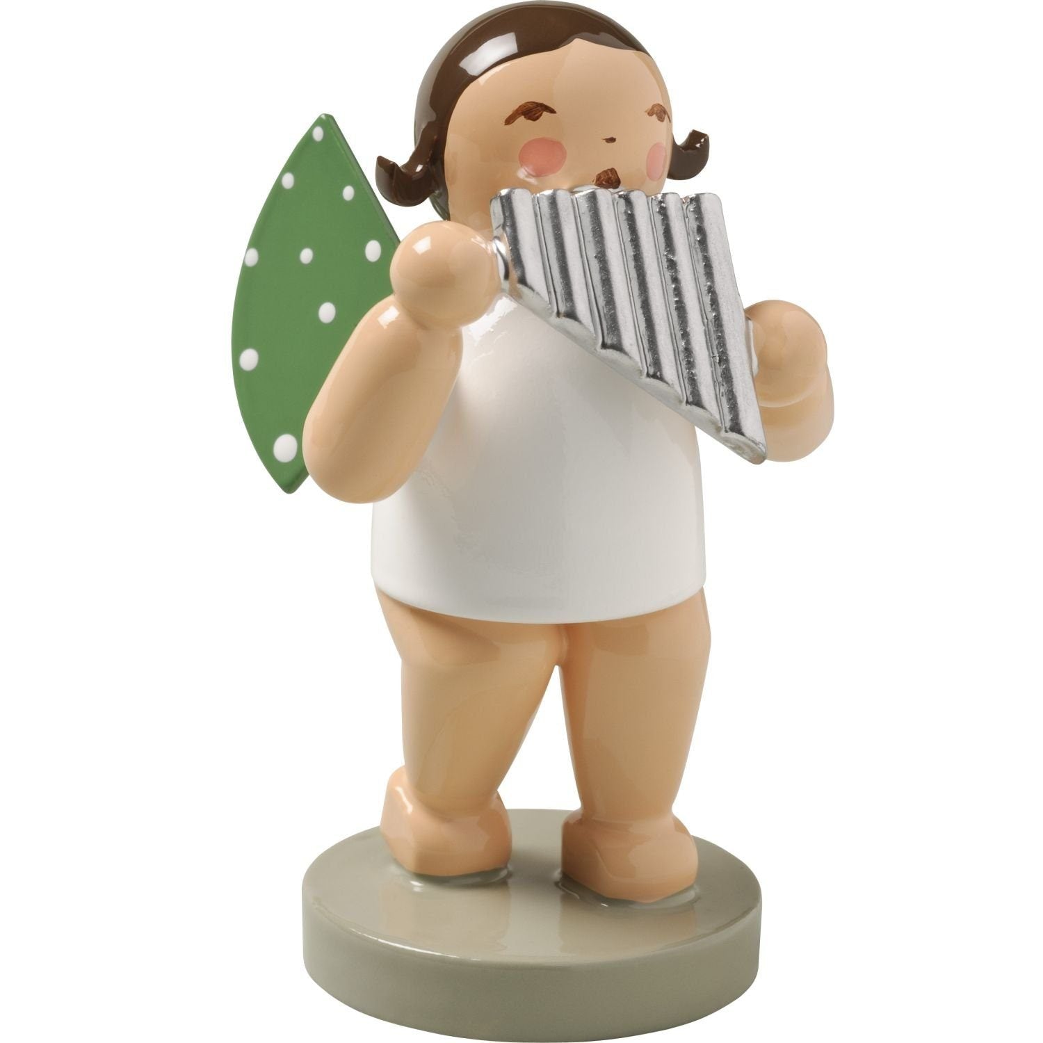 WUK-650/27-blondeHaare - Wendt & Kühn 'Orchesterengel, Engel mit Panflöte 650/27, h 6cm' blonde Haare