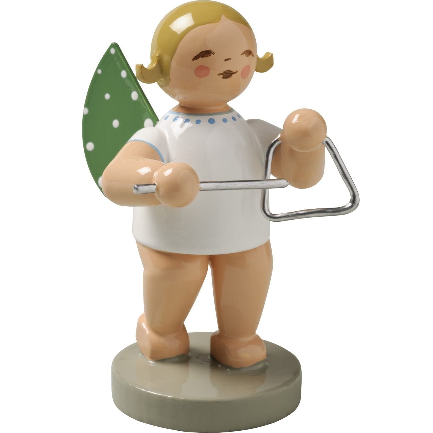 WUK-650/16-brauneHaare - Wendt & Kühn 'Orchesterengel, Engel mit Triangel 650/16, h 6cm' braune Haare
