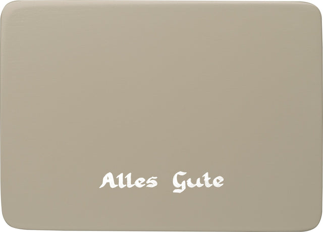 WUK-Sockel1/AG/sg - Wendt & Kühn 'Beschriftete Sockelplatte, silbergrau, Alles Gute - 8,5x6x0,5cm
