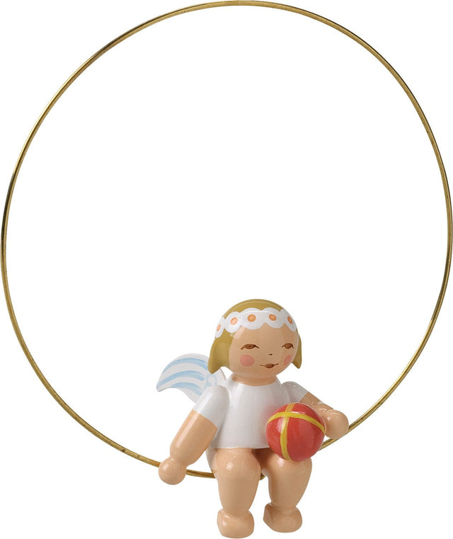 WUK-6308/24 - Wendt & Kühn 'Christbaumengel im Ring, mit Ball - 2,5/6,5cm'