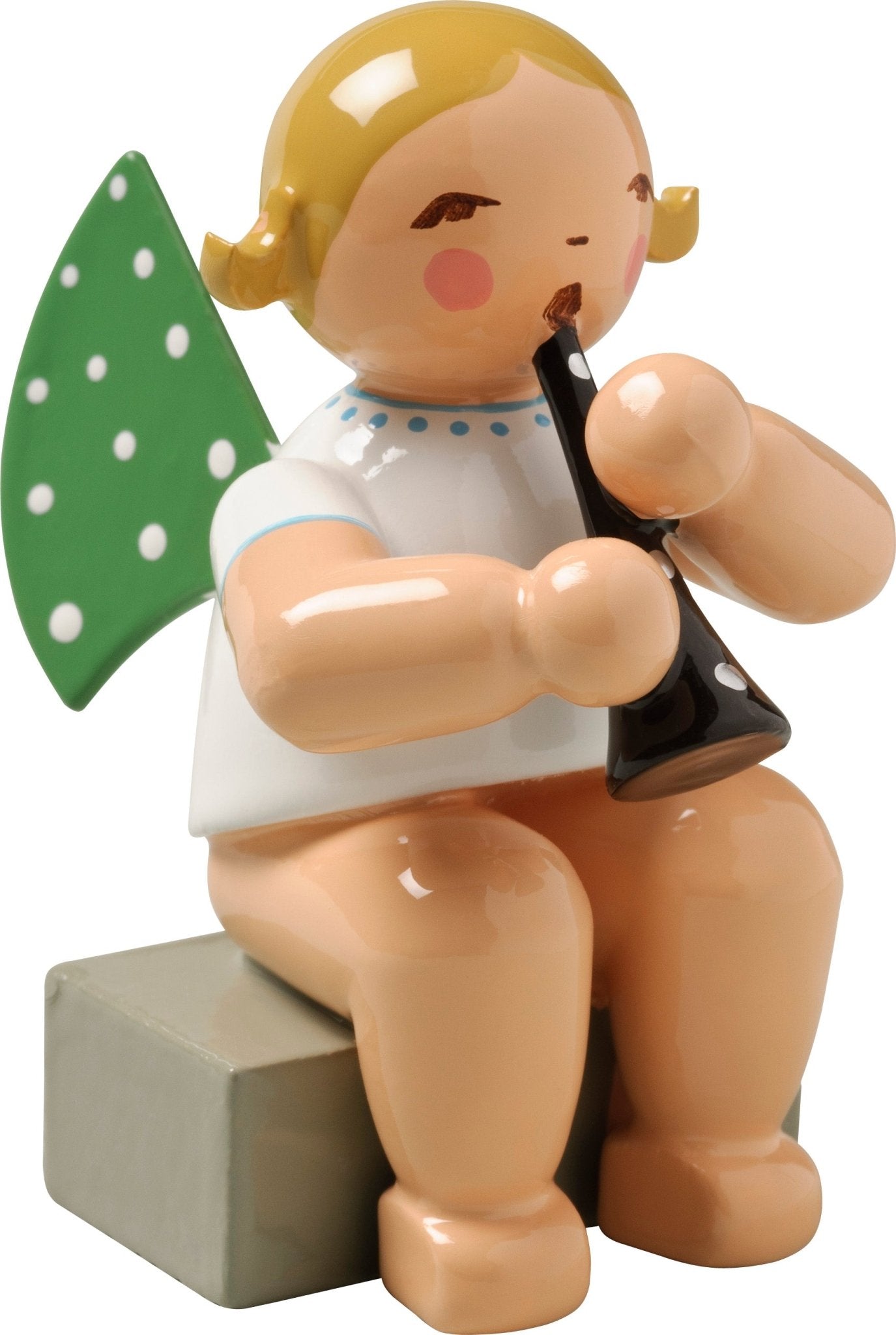 WUK - 650/41a - Wendt & Kühn 'Engel mit Klarinette sitzend - 6,5cm'