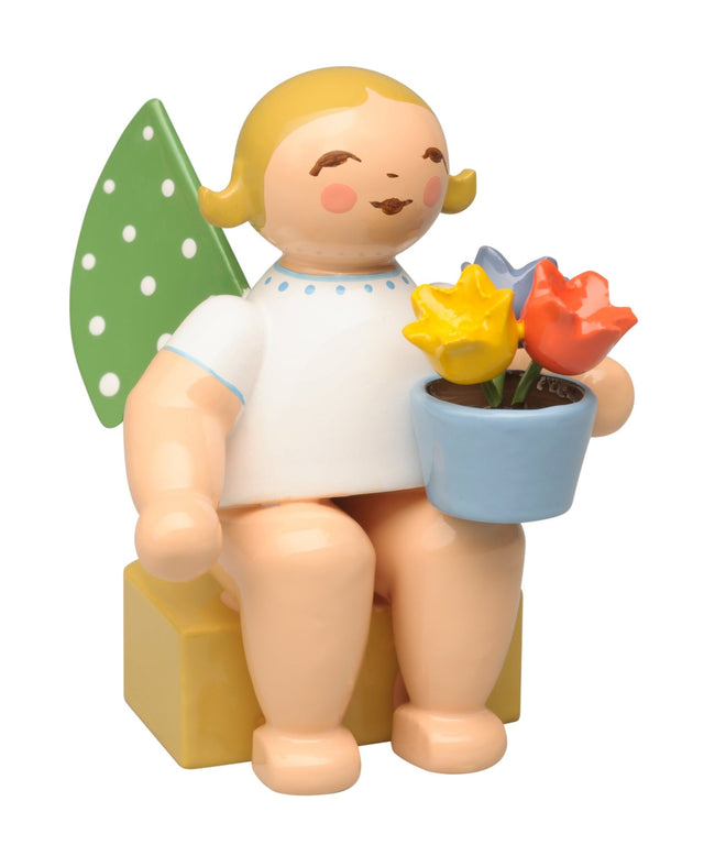 WUK-2027Kalenderfigur - Wendt & Kühn 'Kalenderfigur 2027, Engel mit Blumentopf - Höhe 4 cm'
